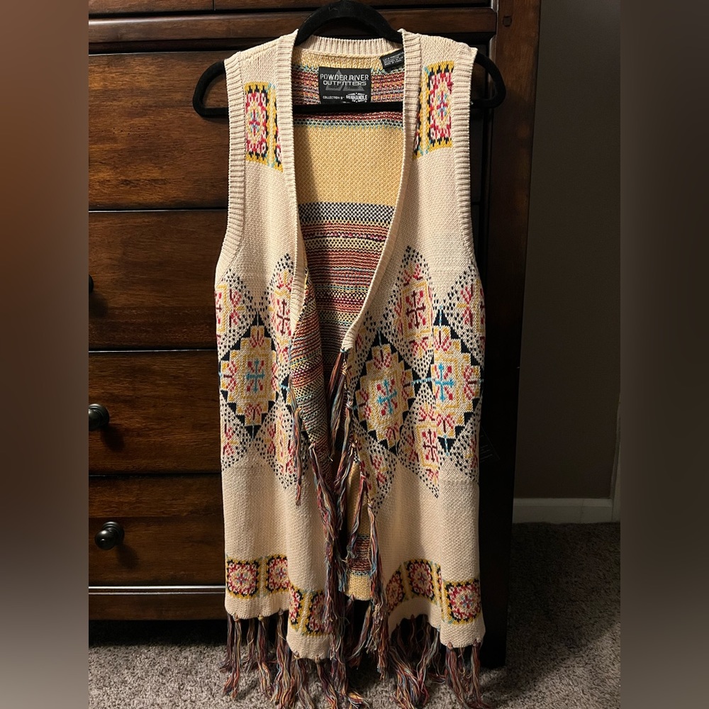 NWT Women’s Large Panhandle Floral Jacquard Sweater Vest - Picture 4 of 9